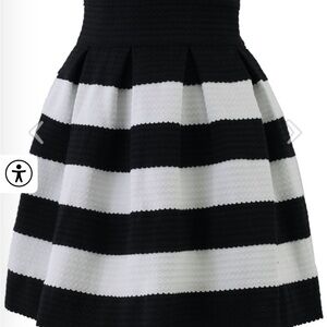 Chicwish Black and White A-Line Skirt